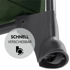 Reisebett Sparset Play N Relax Center inkl. Komfort Matratze, Einhang, Wickelauflage & Moskitonetz - Dark Green
