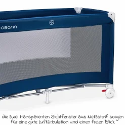 Reisebett Travel mit seitlichem Einstieg inkl. Transportasche 120 x 60 cm - Royal Blau