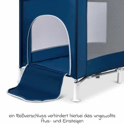 Reisebett Travel mit seitlichem Einstieg inkl. Transportasche 120 x 60 cm - Royal Blau