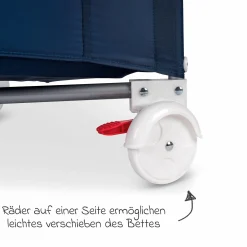 Reisebett Travel mit seitlichem Einstieg inkl. Transportasche 120 x 60 cm - Royal Blau