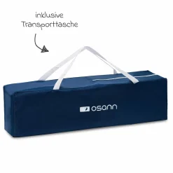 Reisebett Travel mit seitlichem Einstieg inkl. Transportasche 120 x 60 cm - Royal Blau