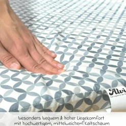Reisebett-Rollmatratze inkl. Aufbewahrungstasche 60 x 120 cm - Mosaik