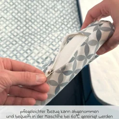 Reisebett-Rollmatratze inkl. Aufbewahrungstasche 60 x 120 cm - Mosaik