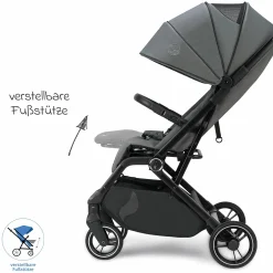 Reisebuggy & Sportwagen Boogy 2 bis 22 kg belastbar nur 7,5 kg mit Liegeposition & Regenschutz - Stone