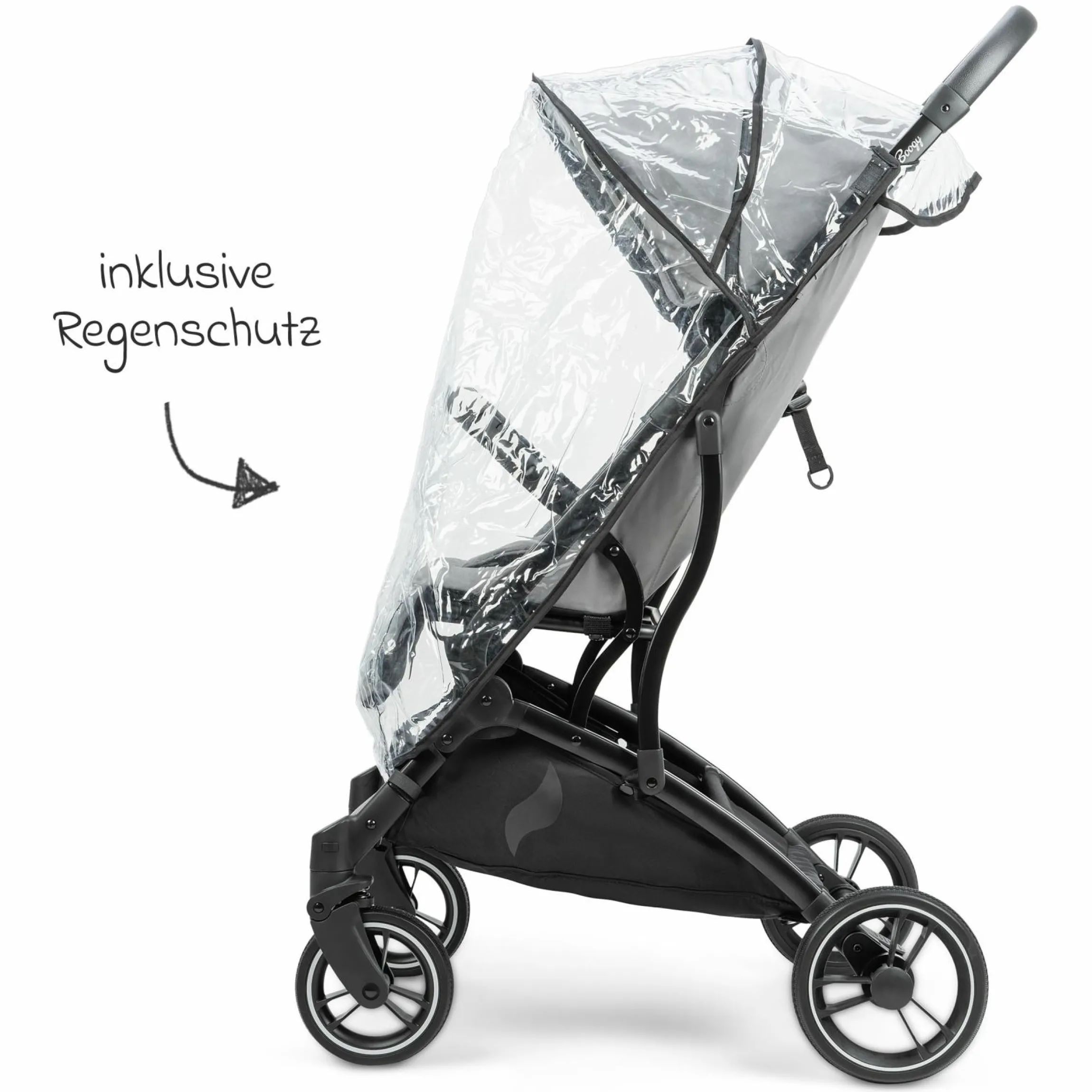 Reisebuggy & Sportwagen Boogy bis 22 kg belastbar nur 6,8 kg leicht inkl. Adapter, Regenschutz & Transporttasche - Monster