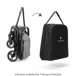 Reisebuggy & Sportwagen Boogy bis 22 kg belastbar nur 6,8 kg leicht inkl. Adapter, Regenschutz & Transporttasche - Monster