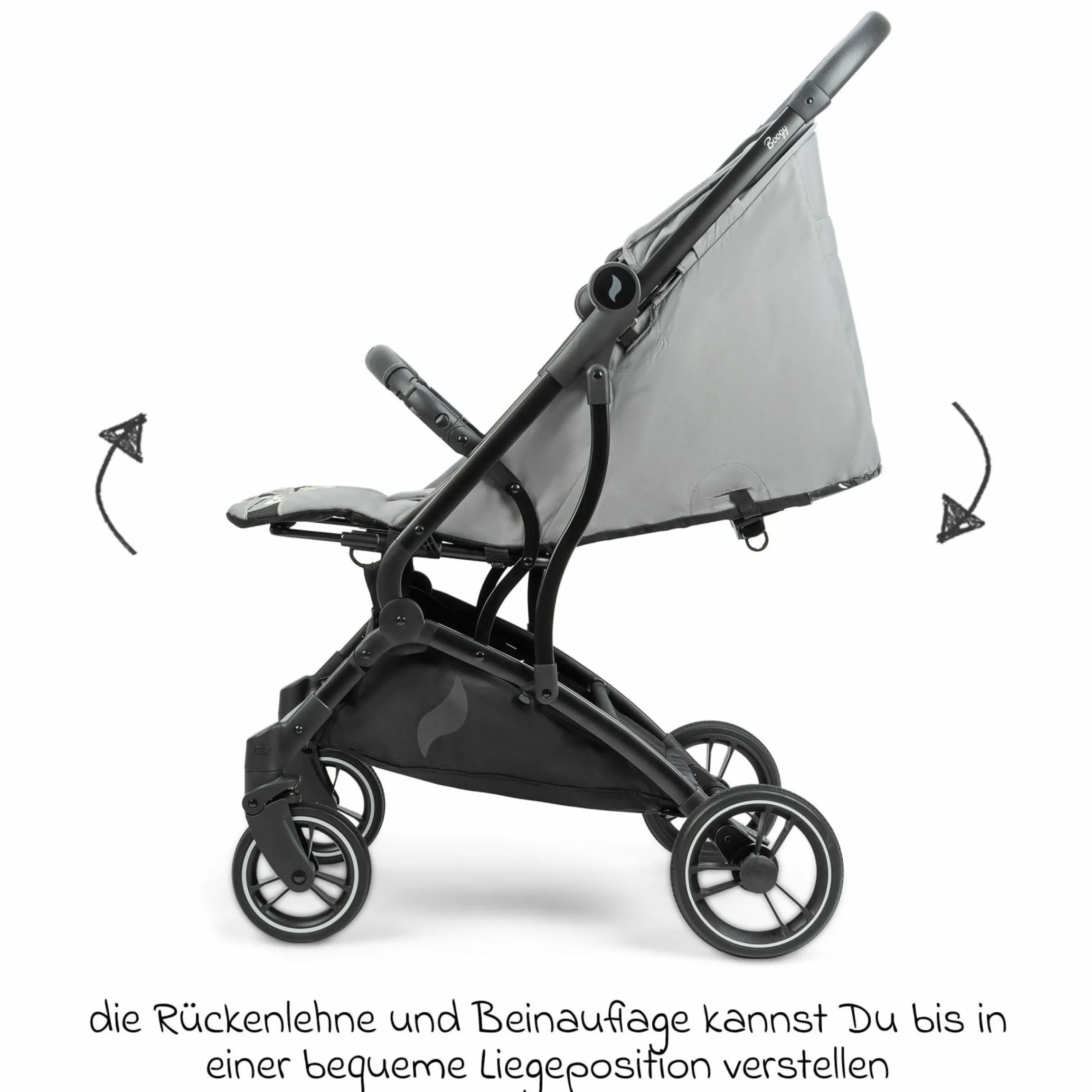 Reisebuggy & Sportwagen Boogy bis 22 kg belastbar nur 6,8 kg leicht inkl. Adapter, Regenschutz & Transporttasche - Monster