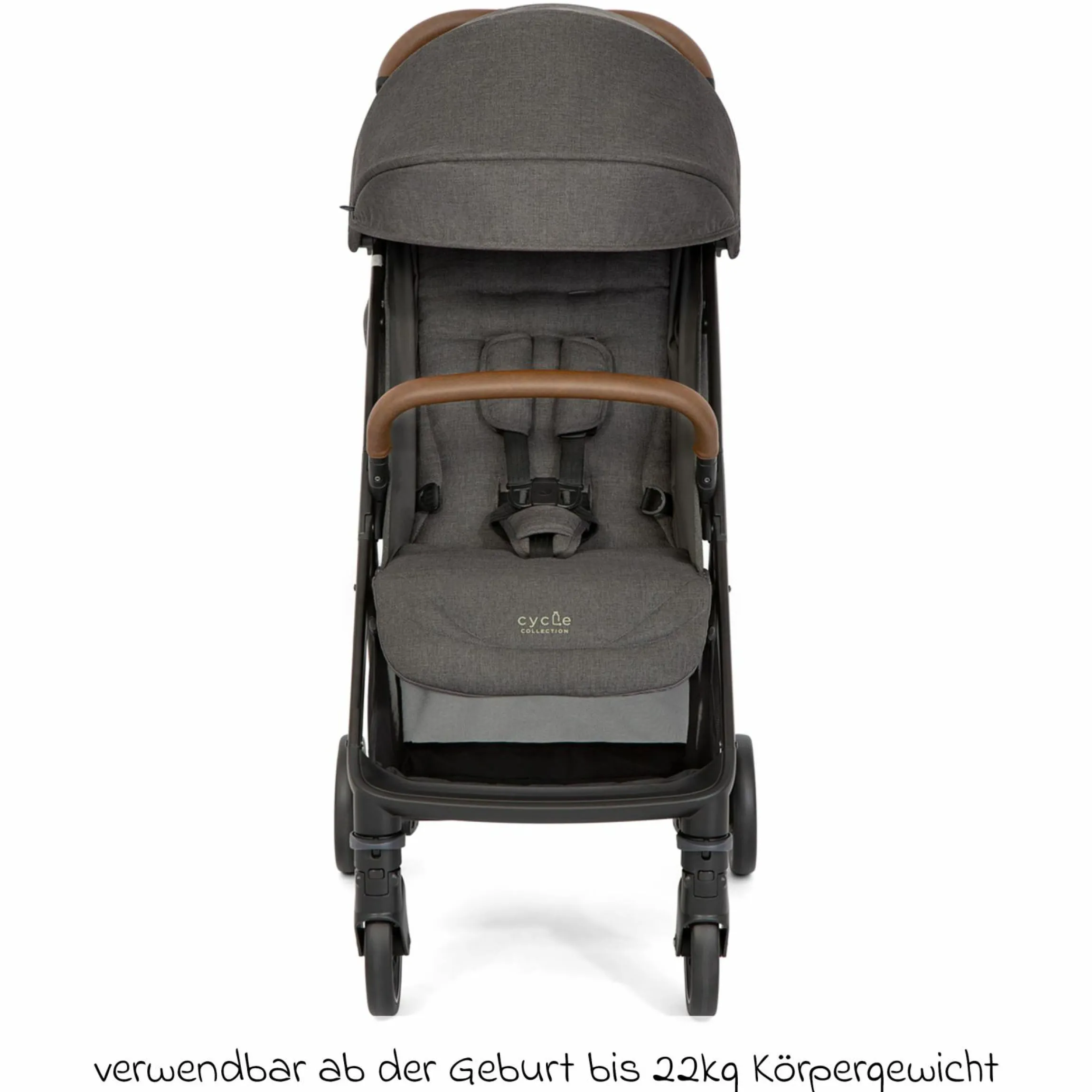 Reisebuggy & Sportwagen Pact Pro bis 22 kg belastbar mit Liegeposition nur 6,3 kg leicht inkl. Transporttasche, Adapter & Regenschutz - Cycle - Shell Grey