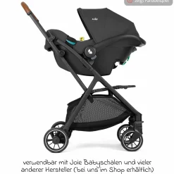 Reisebuggy & Sportwagen Pact Pro bis 22 kg belastbar mit Liegeposition nur 6,3 kg leicht inkl. Transporttasche, Adapter & Regenschutz - Cycle - Shell Grey