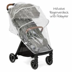 Reisebuggy & Sportwagen Pact Pro bis 22 kg belastbar mit Liegeposition nur 6,3 kg leicht inkl. Transporttasche, Adapter & Regenschutz - Pebble - Kollektion 2025