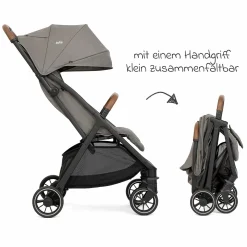 Reisebuggy & Sportwagen Pact Pro bis 22 kg belastbar mit Liegeposition nur 6,3 kg leicht inkl. Transporttasche, Adapter & Regenschutz - Pebble - Kollektion 2025