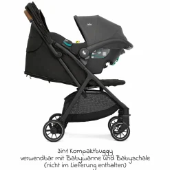 Reisebuggy & Sportwagen Pact Pro bis 22 kg belastbar mit Liegeposition nur 6,3 kg leicht inkl. Transporttasche, Adapter & Regenschutz - Shale - Kollektion 2025