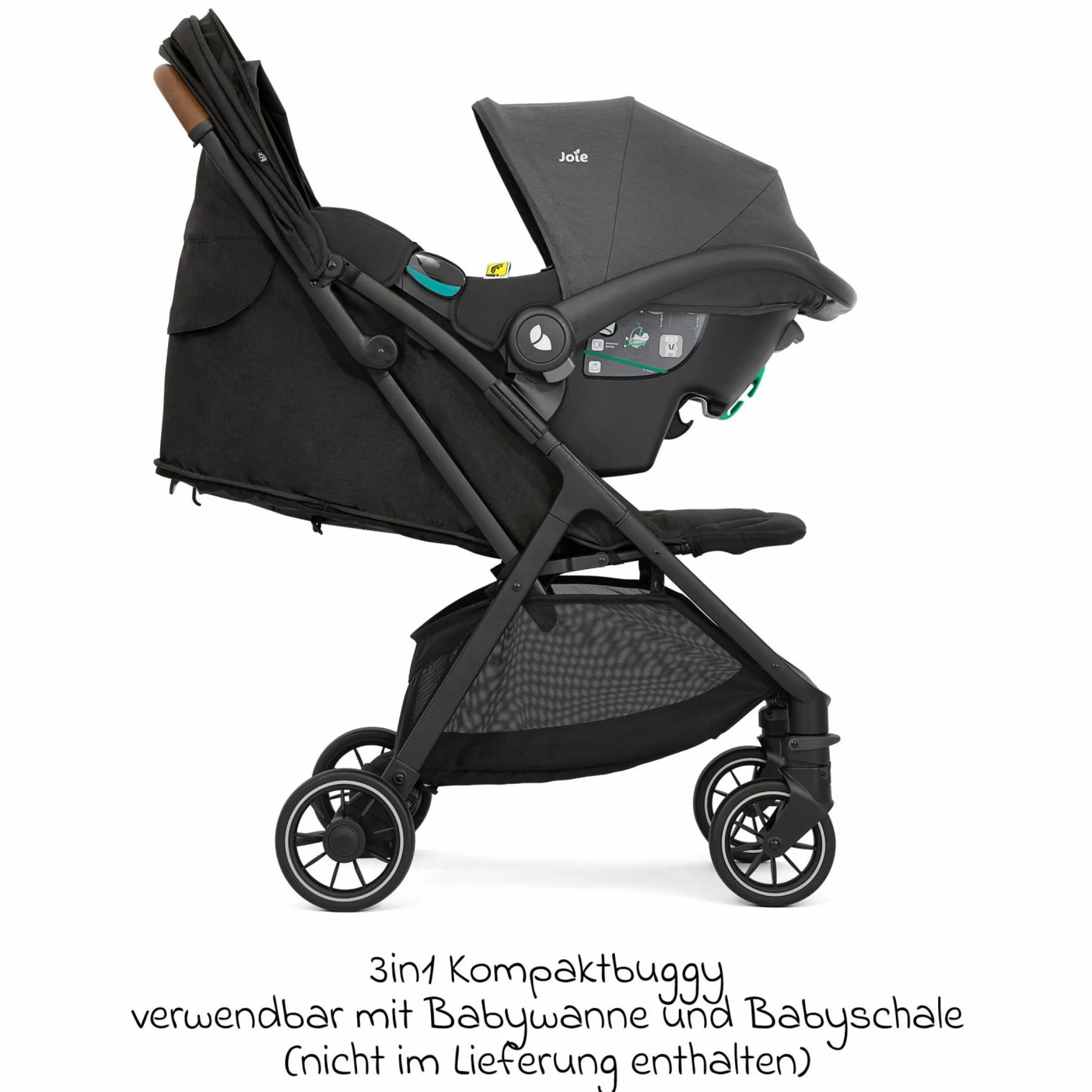 Reisebuggy & Sportwagen Pact Pro bis 22 kg belastbar mit Liegeposition nur 6,3 kg leicht inkl. Transporttasche, Adapter & Regenschutz - Shale - Kollektion 2025