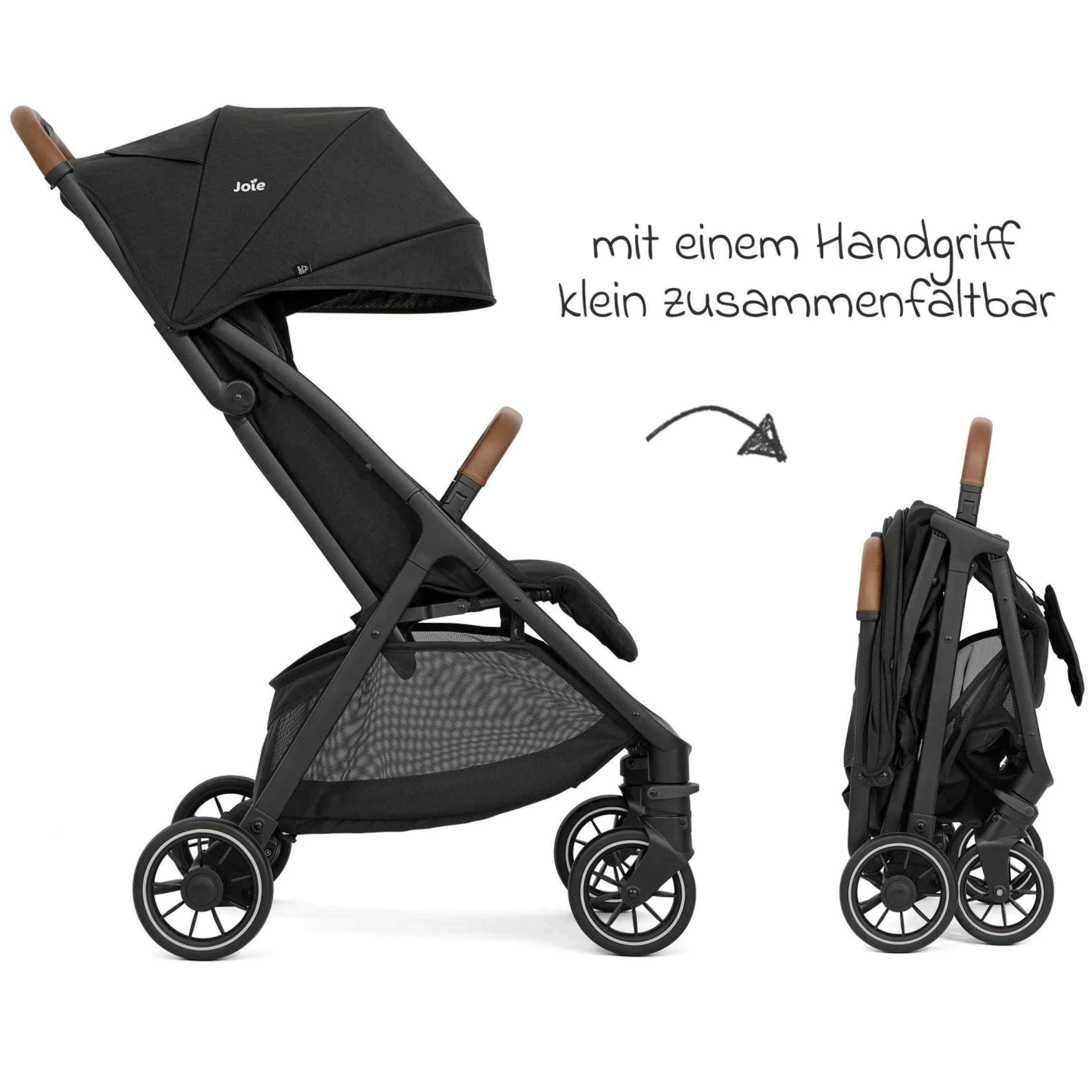 Reisebuggy & Sportwagen Pact Pro bis 22 kg belastbar mit Liegeposition nur 6,3 kg leicht inkl. Transporttasche, Adapter & Regenschutz - Shale - Kollektion 2025