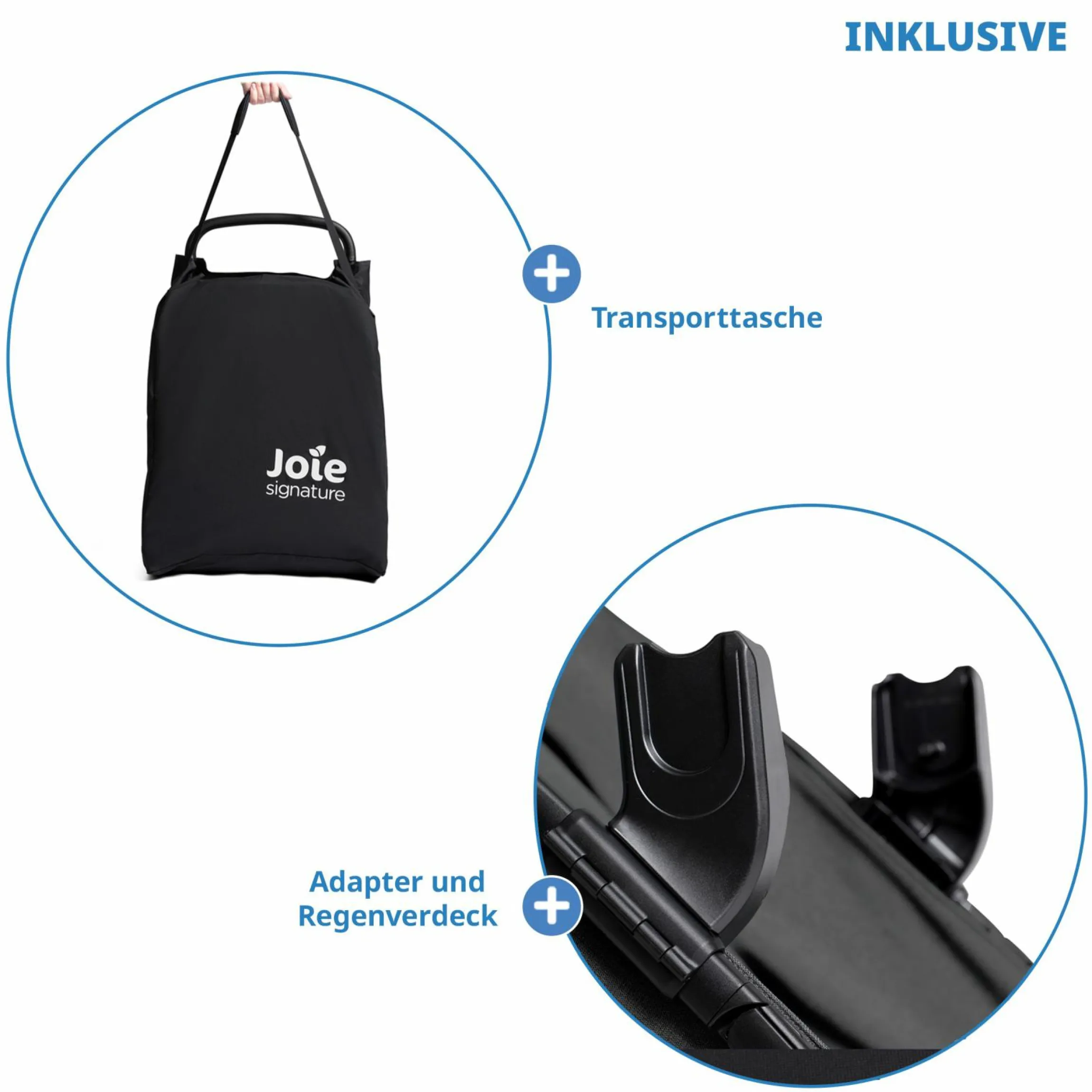 Reisebuggy & Sportwagen Parcel LX bis 22 kg belastbar nur 7,7 kg leicht mit Liegefunktion inkl. Regenschutz, Adapter & Transporttasche - Signature - Ebony