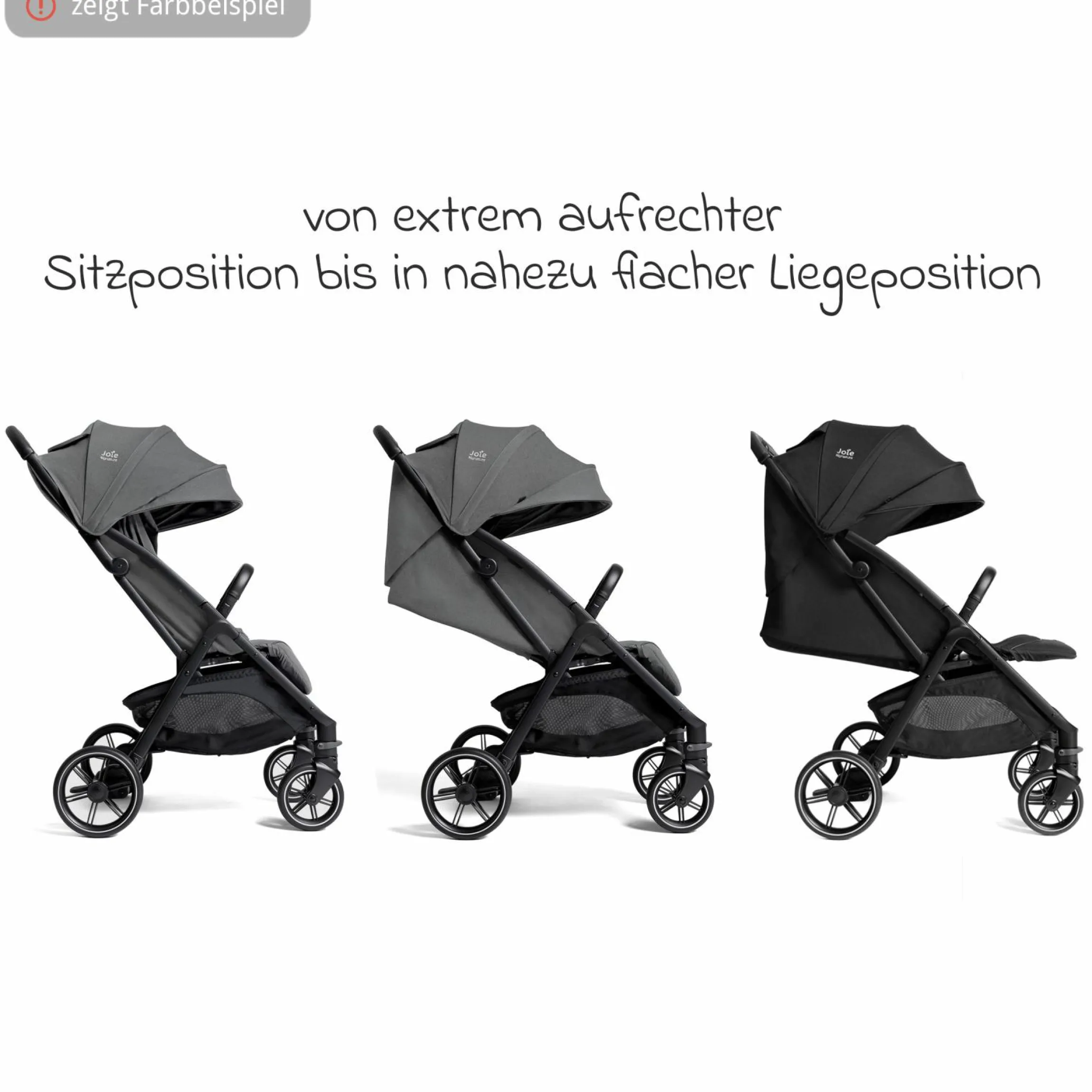 Reisebuggy & Sportwagen Parcel LX bis 22 kg belastbar nur 7,7 kg leicht mit Liegefunktion inkl. Regenschutz, Adapter & Transporttasche - Signature - Ebony