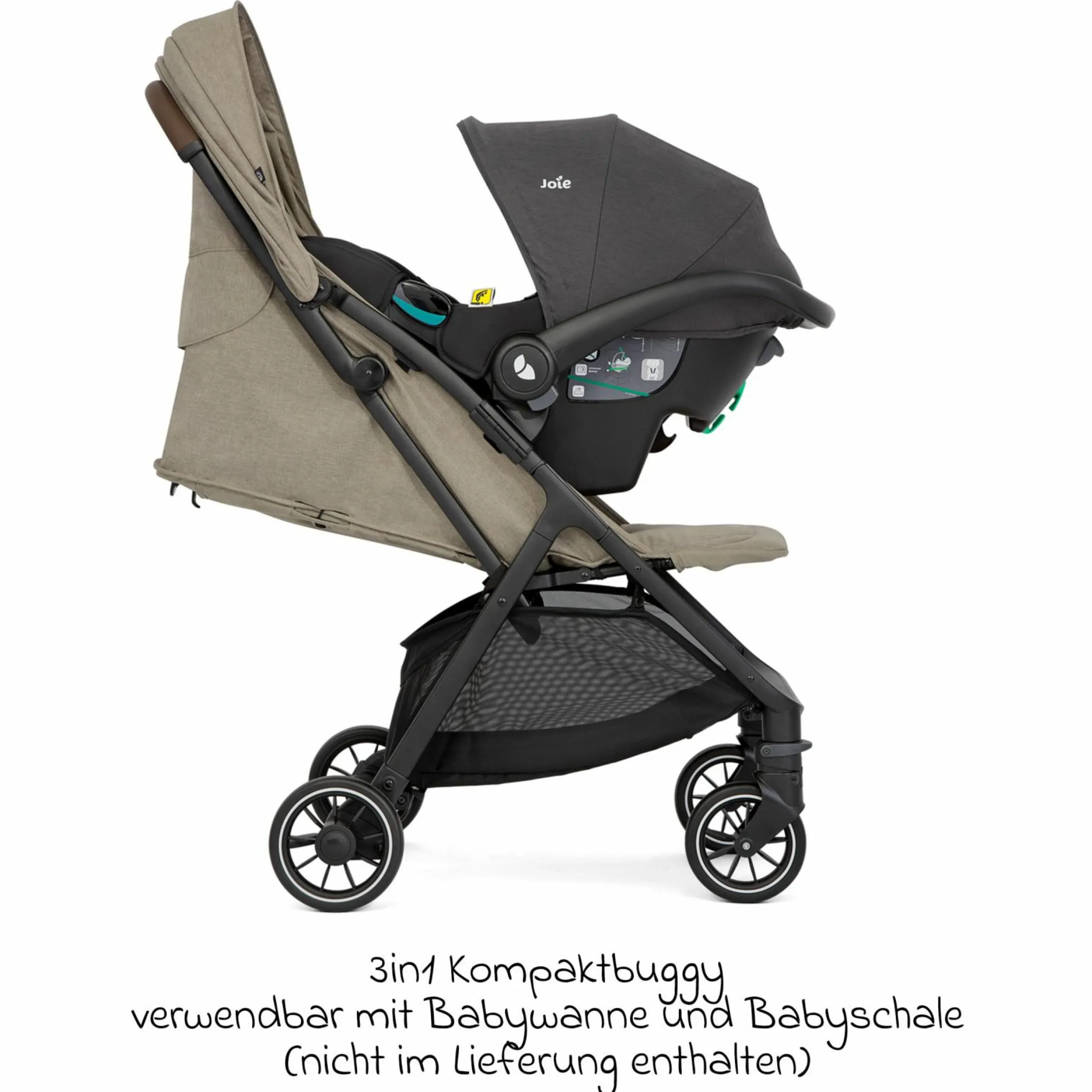 Reisebuggy & Sportwagen Pact Pro bis 22 kg belastbar mit Liegeposition nur 6,3 kg leicht inkl. Transporttasche, Adapter & Regenschutz - Oak - Kollektion 2025
