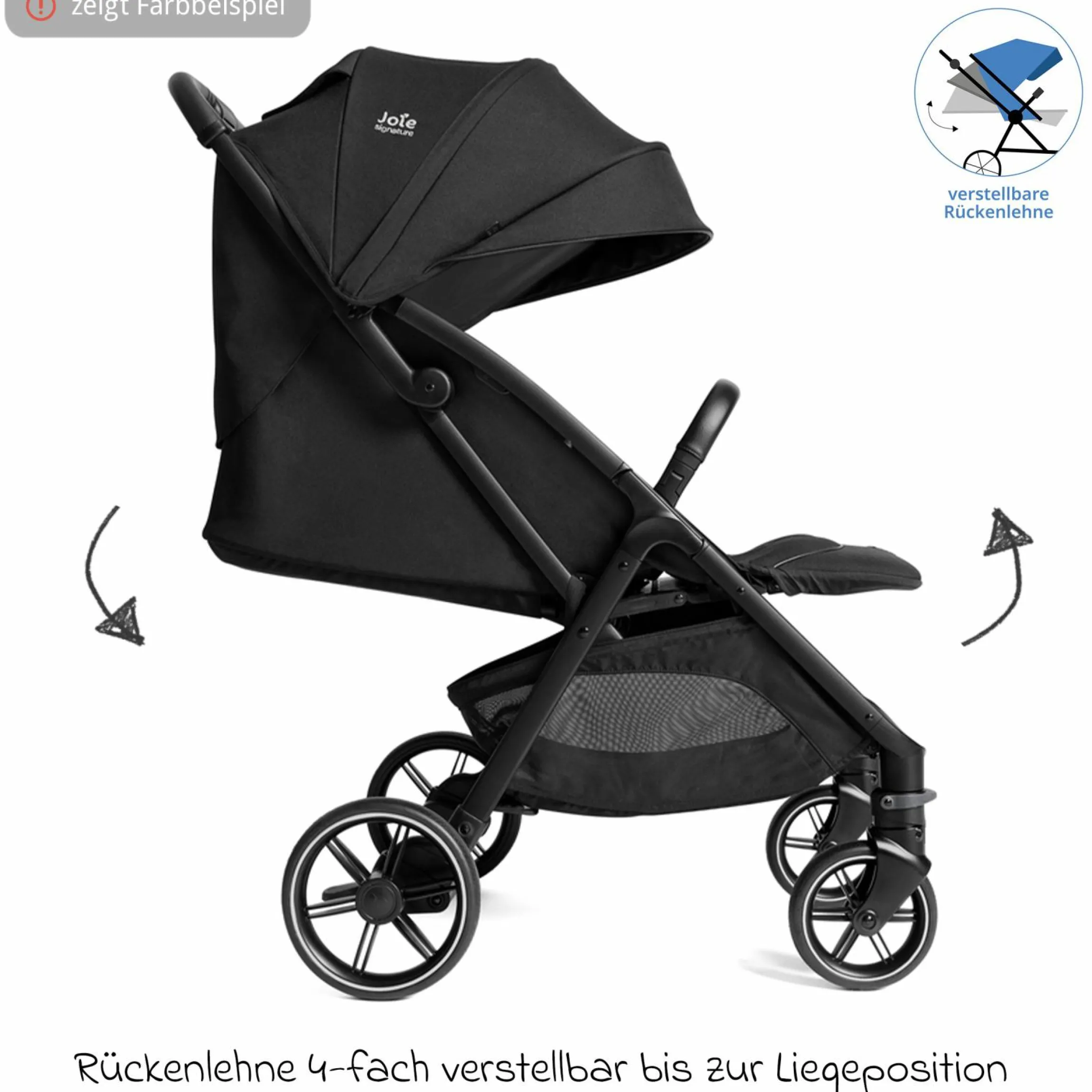 Reisebuggy & Sportwagen Parcel LX bis 22 kg belastbar nur 7,7 kg leicht mit Liegefunktion inkl. Regenschutz, Adapter & Transporttasche - Signature - Evergreen