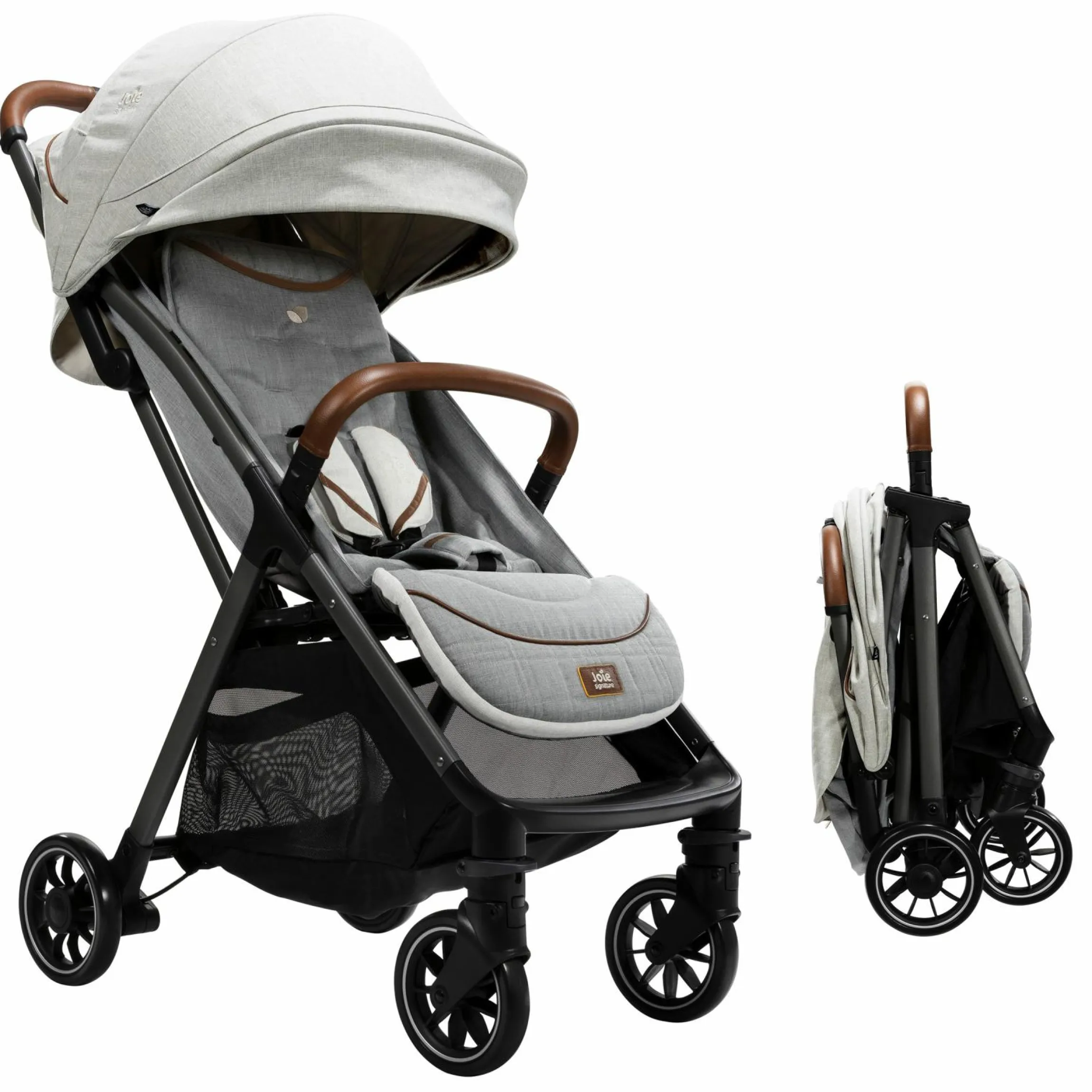 Reisebuggy & Sportwagen Parcel bis 22 kg belastbar nur 6,9 kg leicht mit Liegefunktion inkl. Regenschutz, Adapter & Transporttasche - Signature - Oyster