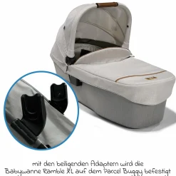 Reisebuggy & Sportwagen Parcel bis 22 kg belastbar nur 6,9 kg leicht mit Liegefunktion inkl. Regenschutz, Adapter & Transporttasche - Signature - Oyster