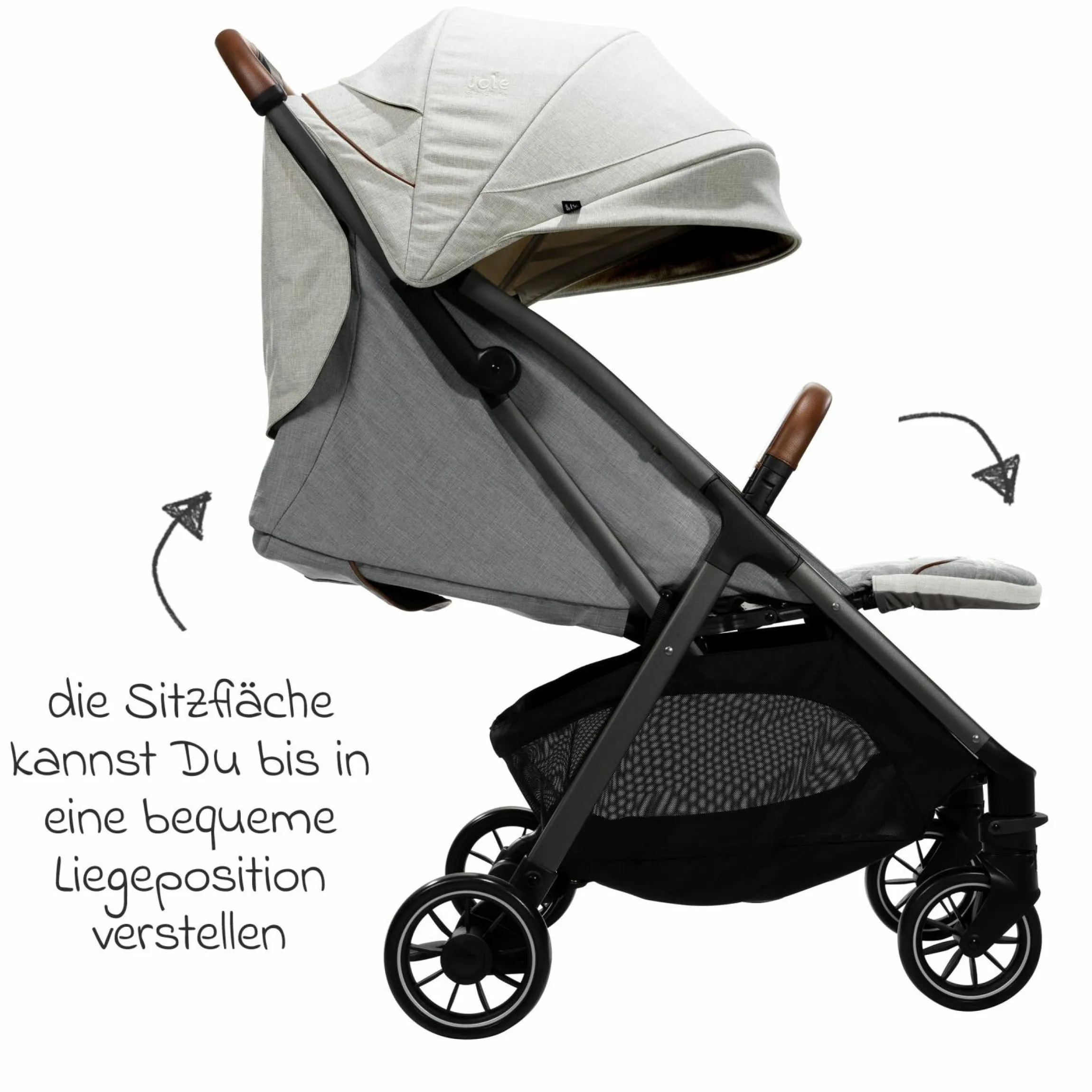 Reisebuggy & Sportwagen Parcel bis 22 kg belastbar nur 6,9 kg leicht mit Liegefunktion inkl. Regenschutz, Adapter & Transporttasche - Signature - Oyster