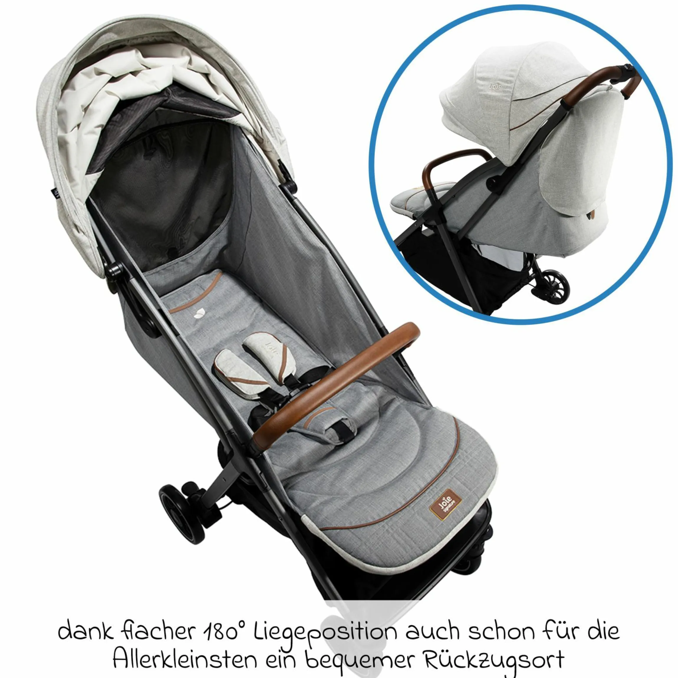 Reisebuggy & Sportwagen Parcel bis 22 kg belastbar nur 6,9 kg leicht mit Liegefunktion inkl. Regenschutz, Adapter & Transporttasche - Signature - Oyster