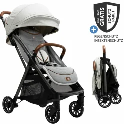 Reisebuggy & Sportwagen Parcel bis 22 kg belastbar nur 6,9 kg leicht mit Liegefunktion inkl. Regenschutz, Insektenschutz, Adapter & Transporttasche - Signature - Oyster