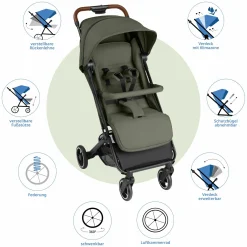 Reisebuggy & Sportwagen S One bis 22 kg mit Liegeposition nur 6,9 kg leicht - Pure - Wheat