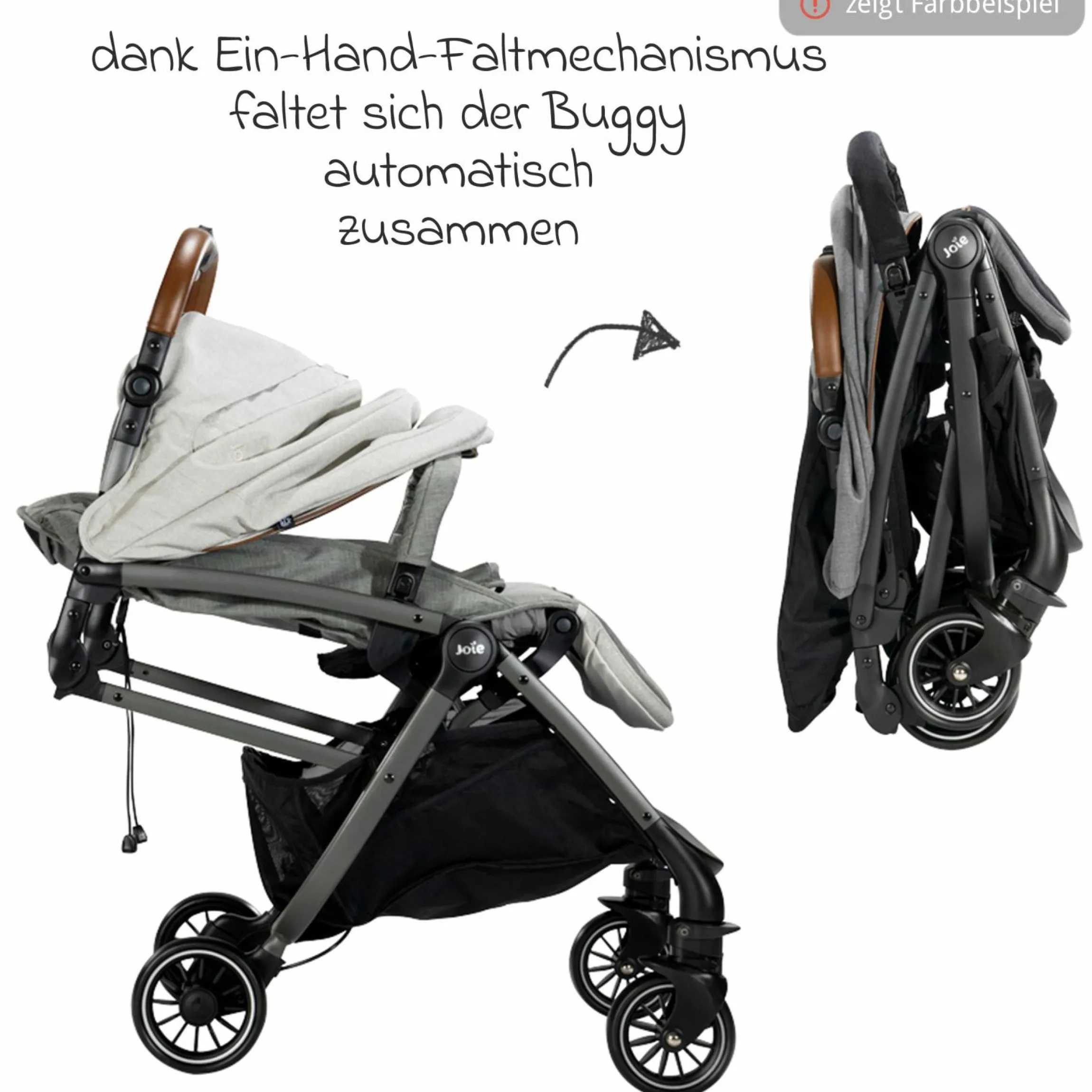 Reisebuggy & Sportwagen Tourist bis 15 kg belastbar nur 6,6 kg leicht mit Liegefunktion inkl. Regenschutz, Adapter, Tragegurt & Tragetasche - Signature - Carbon