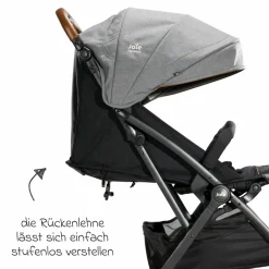 Reisebuggy & Sportwagen Tourist bis 15 kg belastbar nur 6,6 kg leicht mit Liegefunktion inkl. Regenschutz, Adapter, Tragegurt & Tragetasche - Signature - Carbon