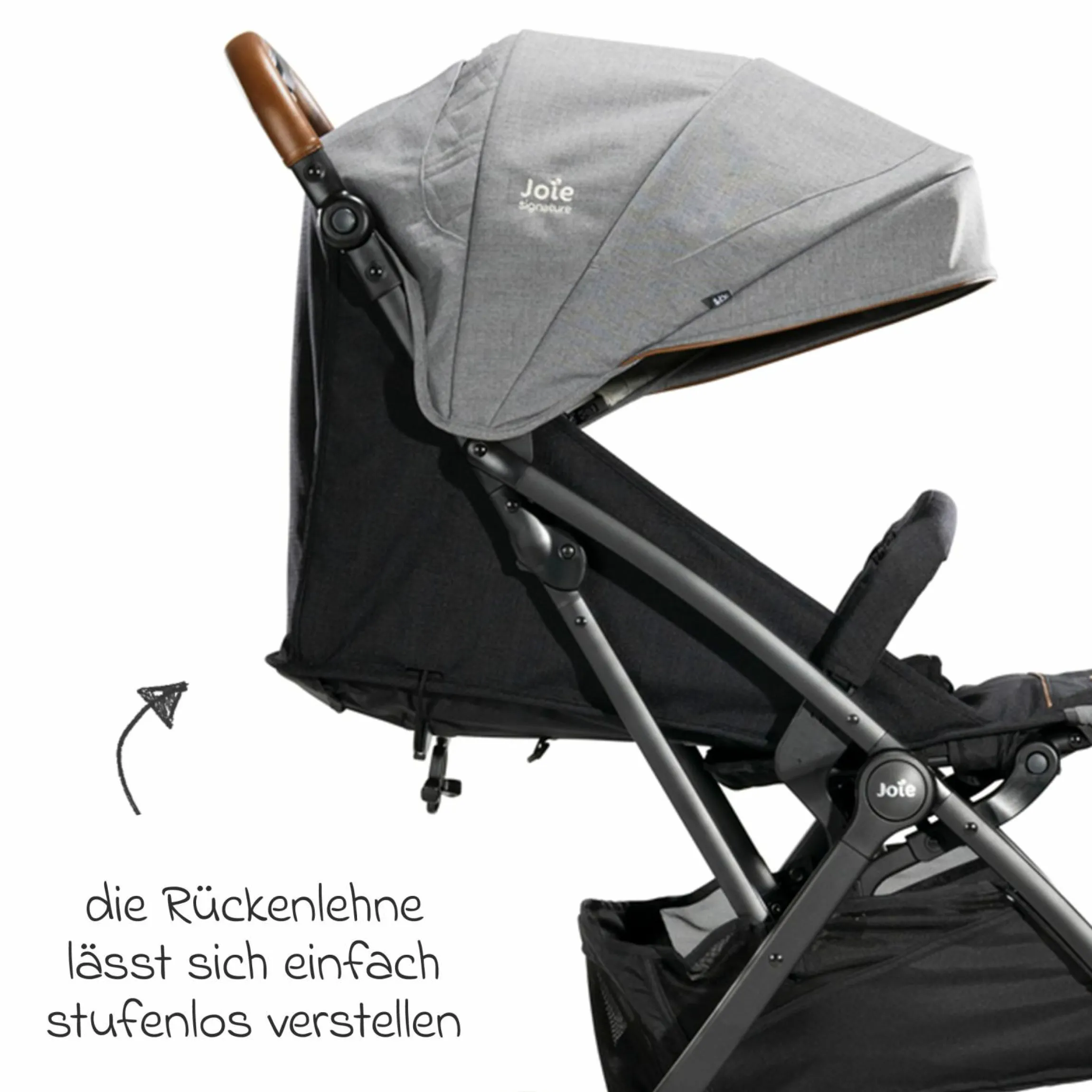 Reisebuggy & Sportwagen Tourist bis 15 kg belastbar nur 6,6 kg leicht mit Liegefunktion inkl. Regenschutz, Adapter, Tragegurt & Tragetasche - Signature - Carbon