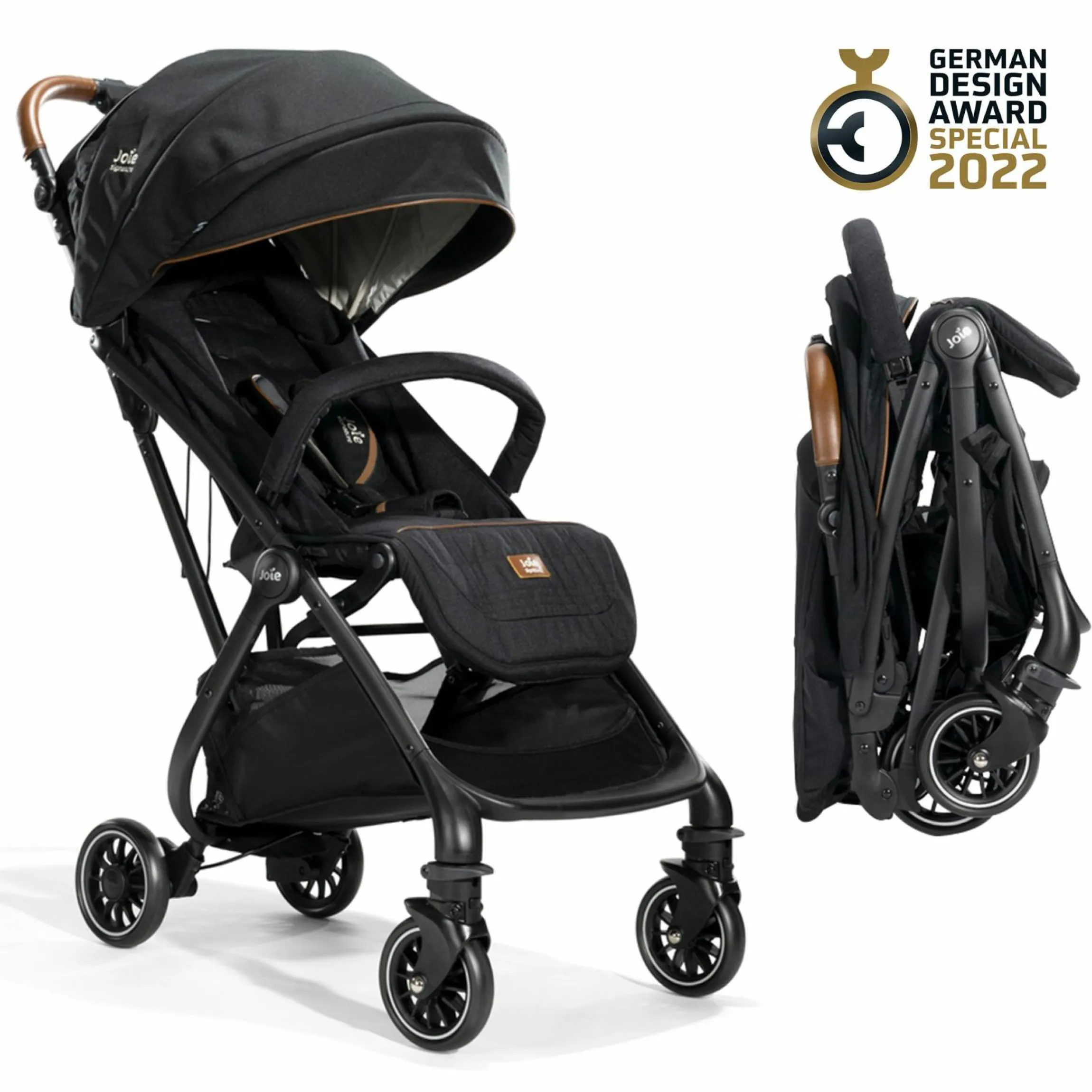Reisebuggy & Sportwagen Tourist bis 15 kg belastbar nur 6,6 kg leicht mit Liegefunktion inkl. Regenschutz, Adapter, Tragegurt & Tragetasche - Signature - Eclipse