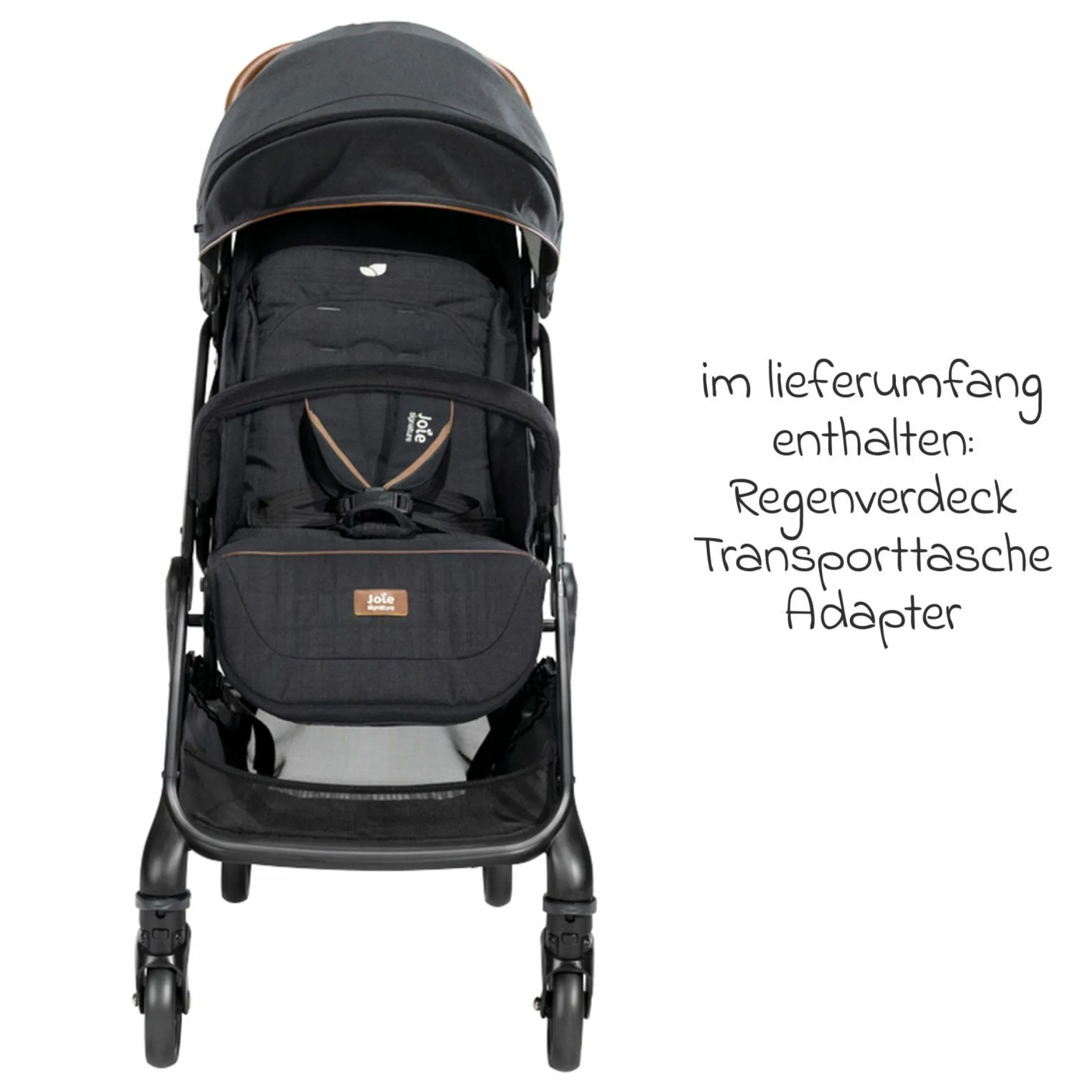 Reisebuggy & Sportwagen Tourist bis 15 kg belastbar nur 6,6 kg leicht mit Liegefunktion inkl. Regenschutz, Adapter, Tragegurt & Tragetasche - Signature - Eclipse