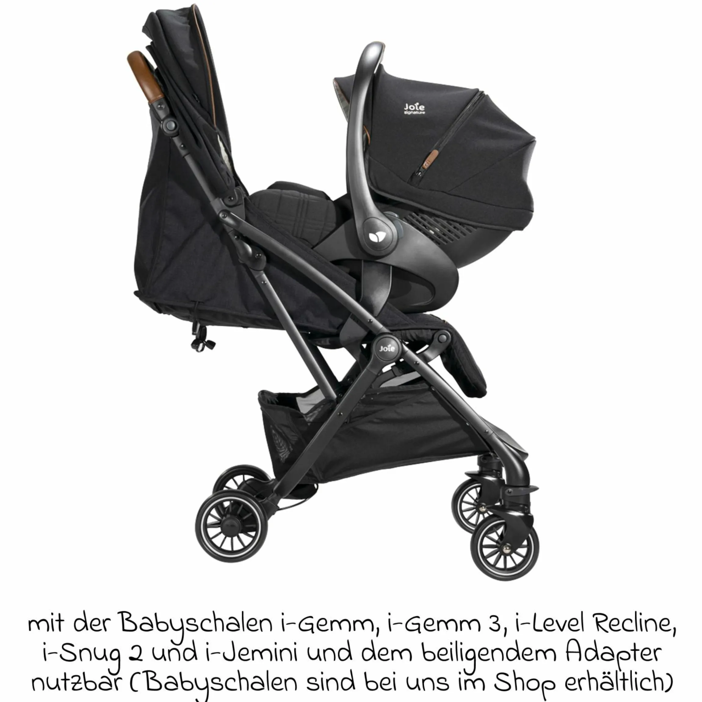 Reisebuggy & Sportwagen Tourist bis 15 kg belastbar nur 6,6 kg leicht mit Liegefunktion inkl. Regenschutz, Adapter, Tragegurt & Tragetasche - Signature - Eclipse