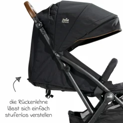 Reisebuggy & Sportwagen Tourist bis 15 kg belastbar nur 6,6 kg leicht mit Liegefunktion inkl. Regenschutz, Adapter, Tragegurt & Tragetasche - Signature - Eclipse