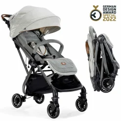 Reisebuggy & Sportwagen Tourist bis 15 kg belastbar nur 6,6 kg leicht mit Liegefunktion inkl. Regenschutz, Adapter, Tragegurt & Tragetasche - Signature - Oyster