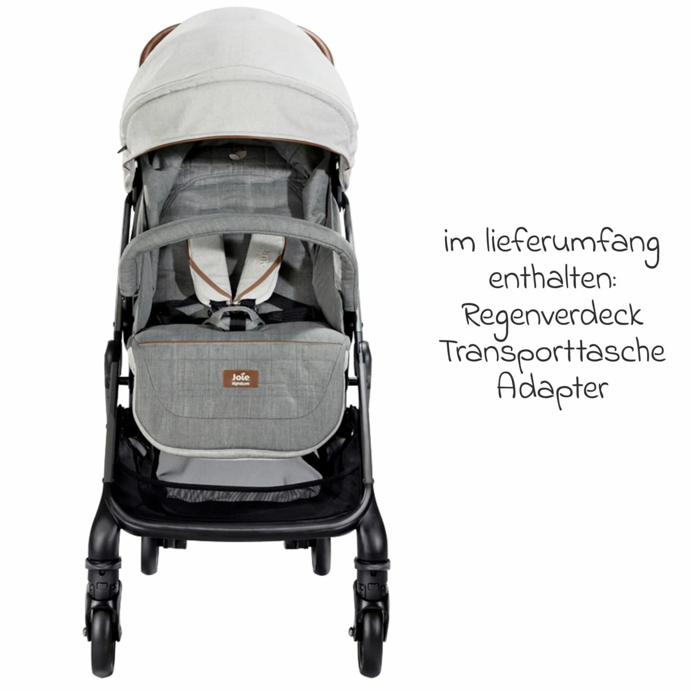 Reisebuggy & Sportwagen Tourist bis 15 kg belastbar nur 6,6 kg leicht mit Liegefunktion inkl. Regenschutz, Adapter, Tragegurt & Tragetasche - Signature - Oyster