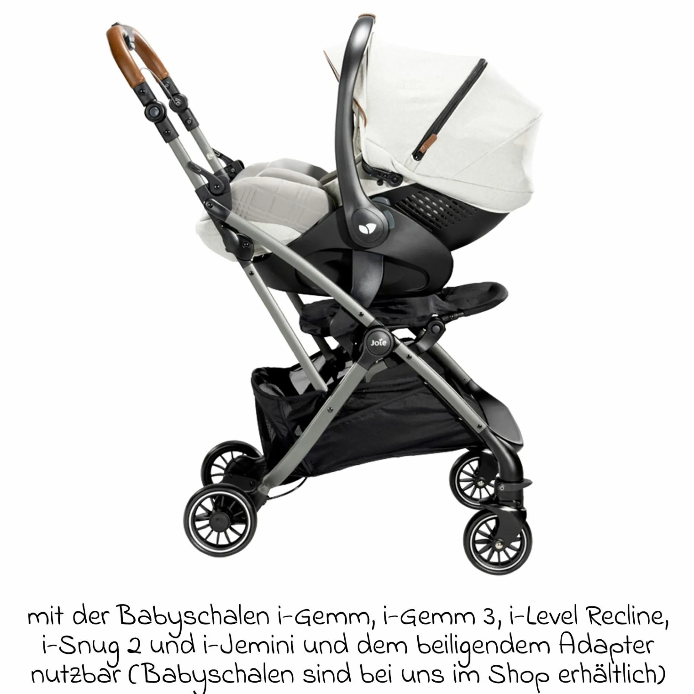 Reisebuggy & Sportwagen Tourist bis 15 kg belastbar nur 6,6 kg leicht mit Liegefunktion inkl. Regenschutz, Adapter, Tragegurt & Tragetasche - Signature - Oyster