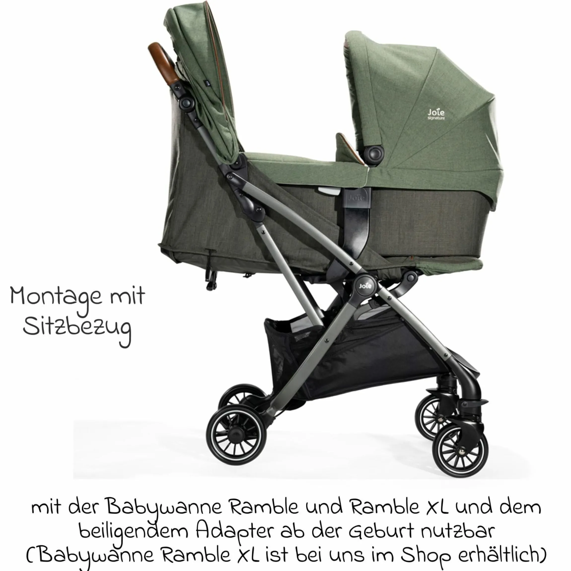 Reisebuggy & Sportwagen Tourist bis 15 kg belastbar nur 6,6 kg leicht mit Liegefunktion inkl. Regenschutz, Adapter, Tragegurt & Tragetasche - Signature - Pine