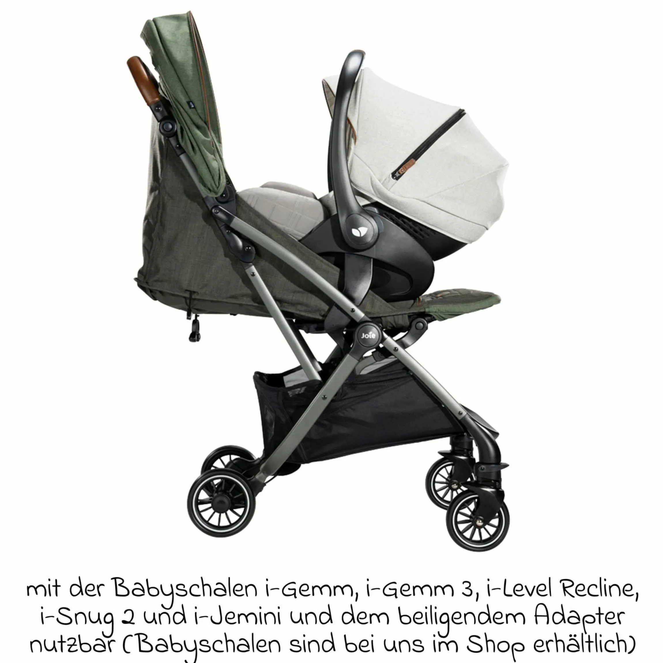 Reisebuggy & Sportwagen Tourist bis 15 kg belastbar nur 6,6 kg leicht mit Liegefunktion inkl. Regenschutz, Adapter, Tragegurt & Tragetasche - Signature - Pine