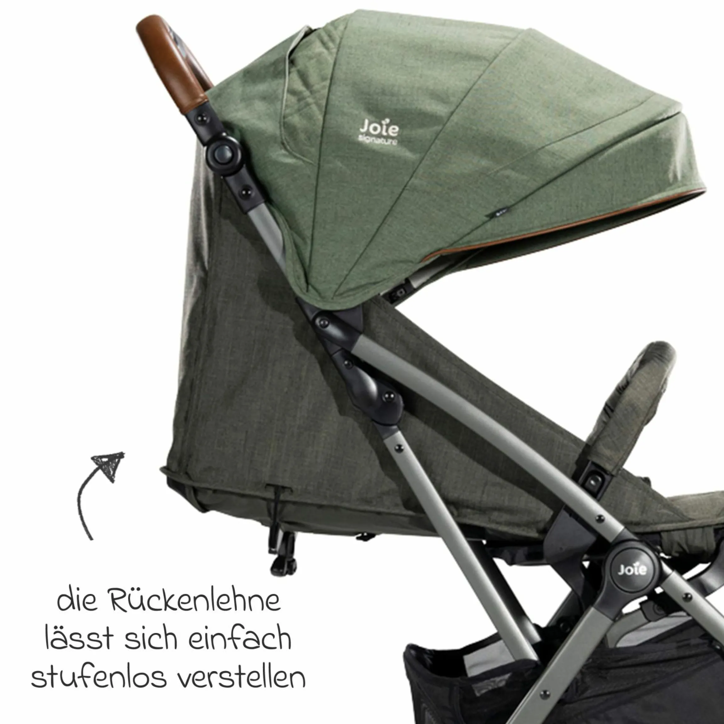 Reisebuggy & Sportwagen Tourist bis 15 kg belastbar nur 6,6 kg leicht mit Liegefunktion inkl. Regenschutz, Adapter, Tragegurt & Tragetasche - Signature - Pine