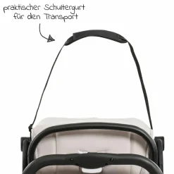Reisebuggy & Sportwagen Travel N Care mit Liegefunktion, nur 6,8 kg (bis 22 kg belastbar) inkl. Reboarder Pearl Pro 2 & XXL Zubehörpaket - Beige