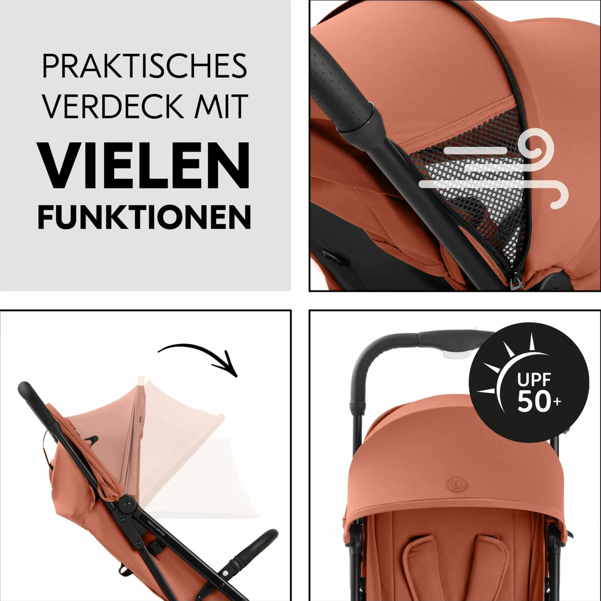 Reisebuggy & Sportwagen Travel N Care Plus mit Liegefunktion, nur 7,2 kg (bis 22kg belastbar) - Cork