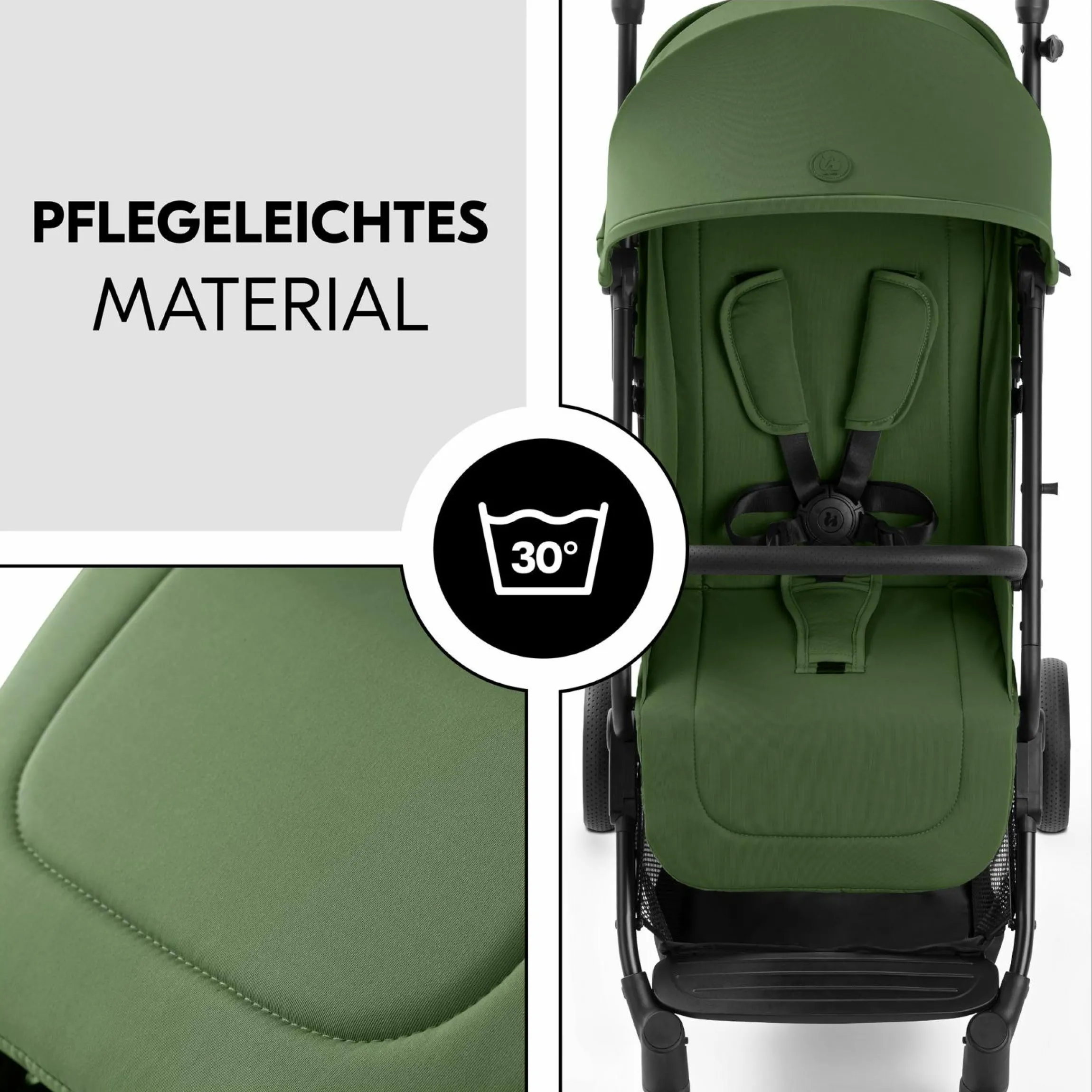 Reisebuggy & Sportwagen Travel N Care Plus mit Liegefunktion, nur 7,2 kg (bis 22kg belastbar) - Green