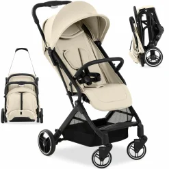 Reisebuggy & Sportwagen Travel N Care Plus mit Liegefunktion, nur 7,2 kg (bis 22kg belastbar) - Vanilla