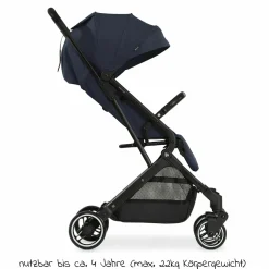 Reisebuggy & Sportwagen Travel N Care mit Liegefunktion, nur 6,8 kg (bis 22 kg belastbar) inkl. Reboarder Pearl Pro 2 & XXL Zubehörpaket - Navy Blue