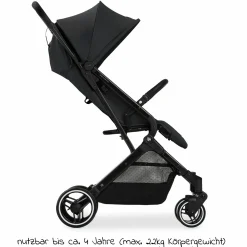 Reisebuggy & Sportwagen Travel N Care Plus mit Liegefunktion, nur 7,2 kg (bis 22kg belastbar) - Black
