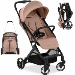 Reisebuggy & Sportwagen Travel N Care Plus mit Liegefunktion, nur 7,2 kg (bis 22kg belastbar) - Hazelnut