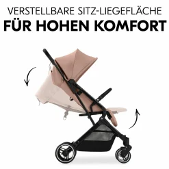 Reisebuggy & Sportwagen Travel N Care Plus mit Liegefunktion, nur 7,2 kg (bis 22kg belastbar) - Hazelnut