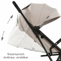 Reisebuggy & Sportwagen Travel N Care mit Liegefunktion, nur 6,8 kg (bis 22 kg belastbar) inkl. Reboarder Pearl Pro 2 - Beige